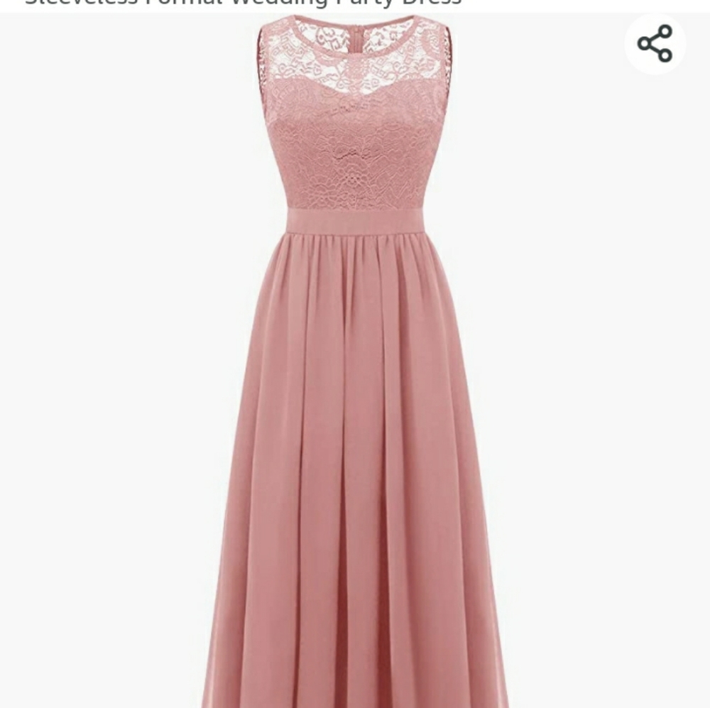 Beautiful pink dress.